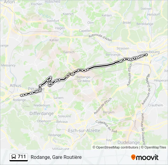 711 Bus Line Map