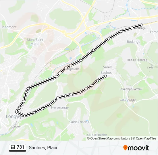 731 Bus Line Map