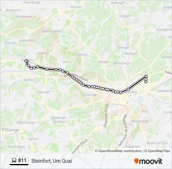 811 Bus Line Map