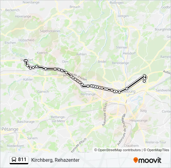 811 Bus Line Map