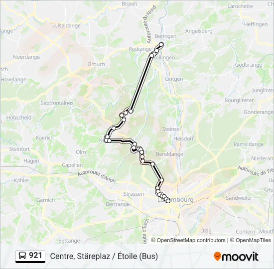 921 Bus Line Map