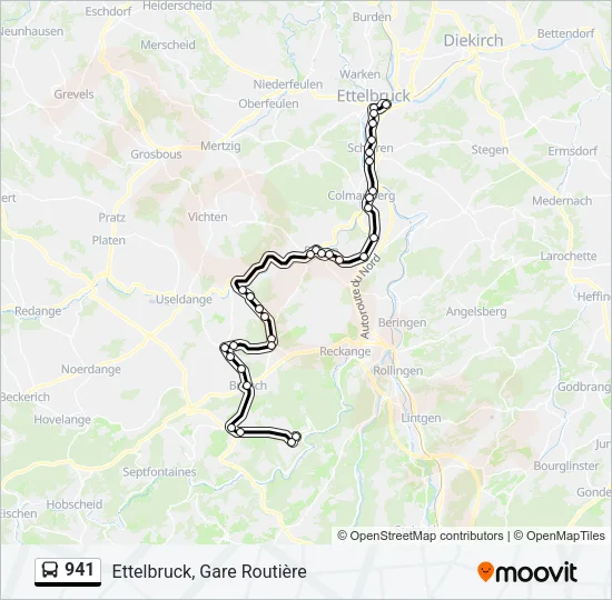 941 Bus Line Map