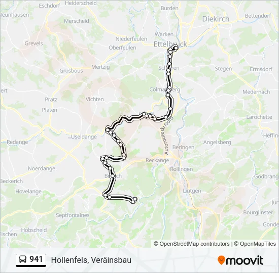 941 Bus Line Map