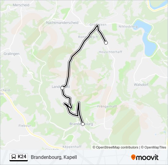 K24 bus Line Map