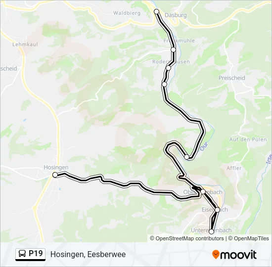P19 Bus Line Map