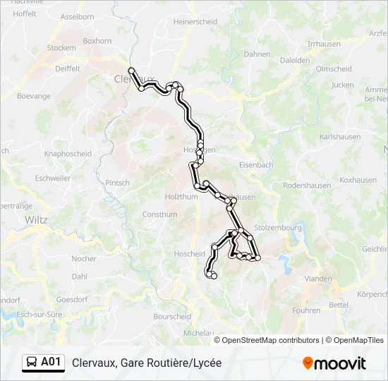 A01 Bus Line Map