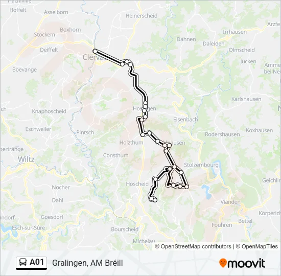 A01 Bus Line Map