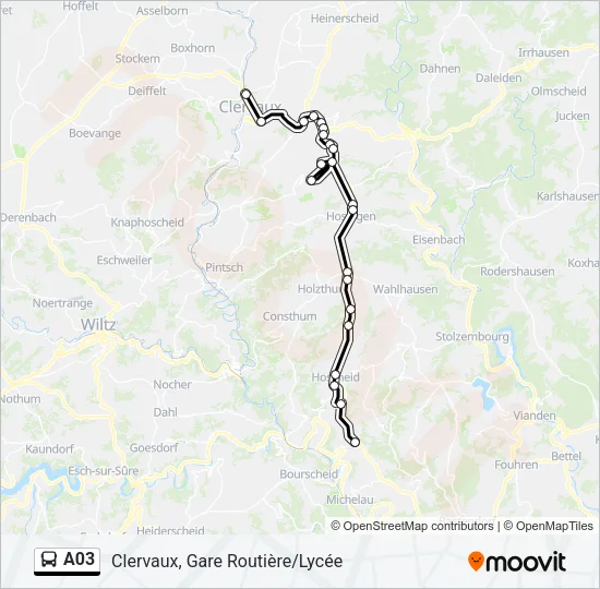 A03 Bus Line Map