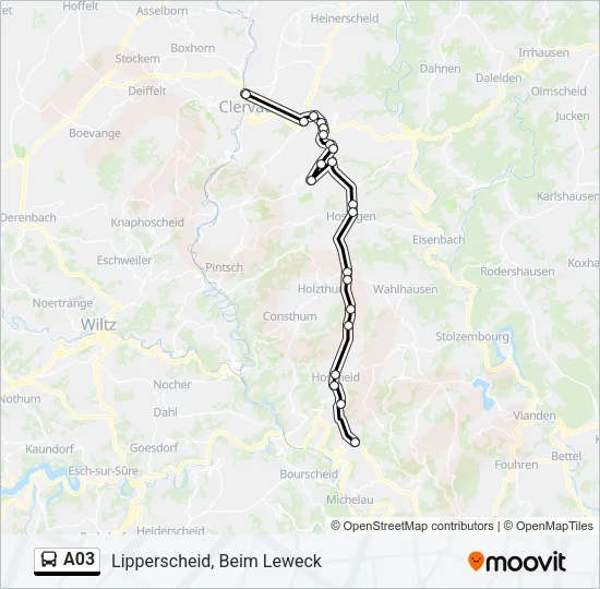 A03 Bus Line Map
