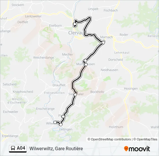 A04 Bus Line Map