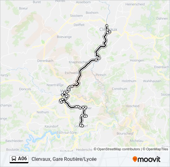 A06 bus Line Map