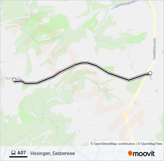 Buslinie A07 Karte