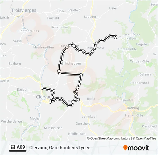 A09 Bus Line Map