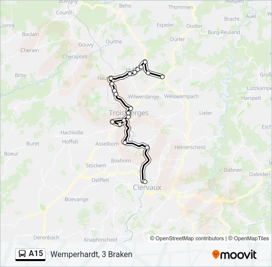 A15 Bus Line Map