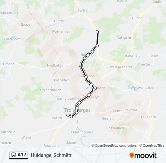 A17 Bus Line Map