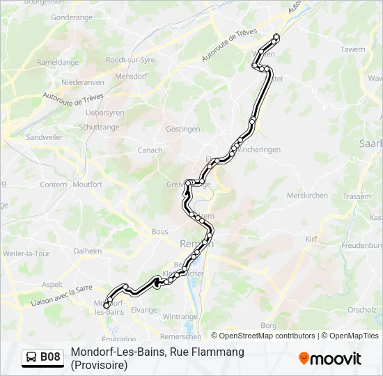 B08 Bus Line Map
