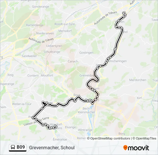 B09 Bus Line Map