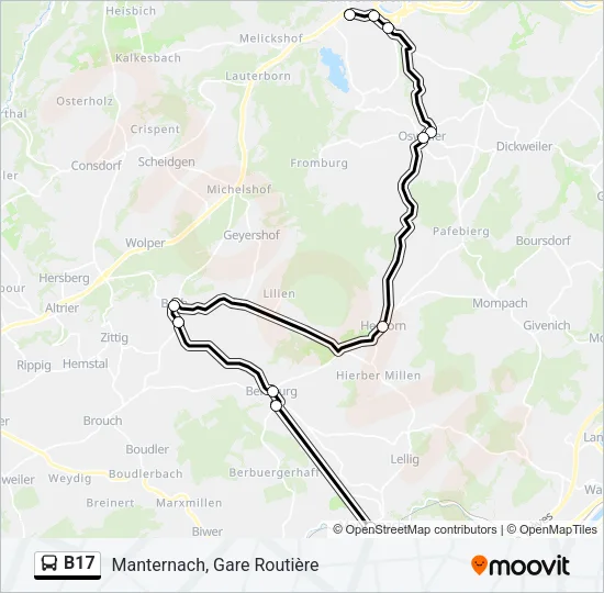 B17 Bus Line Map
