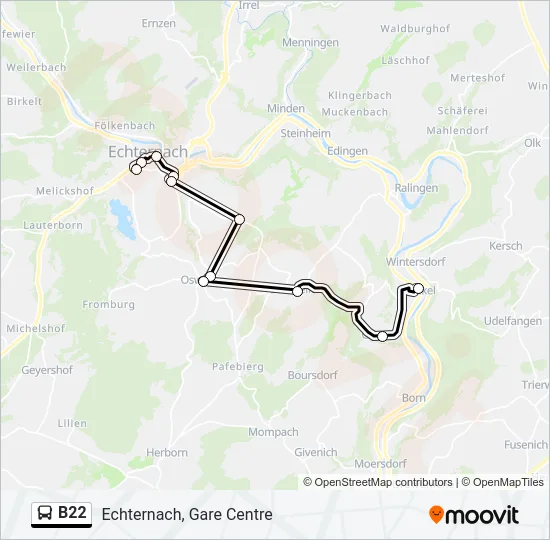 B22 Bus Line Map