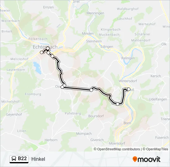 B22 Bus Line Map