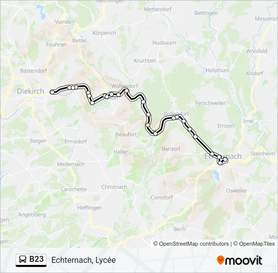 B23 Bus Line Map