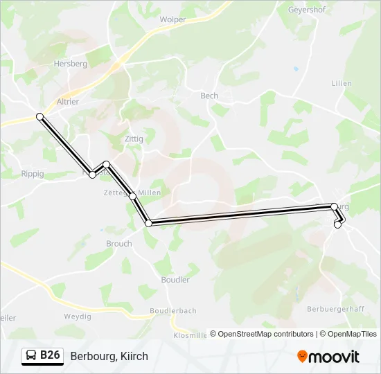 B26 Bus Line Map