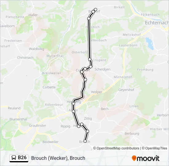 B26 Bus Line Map