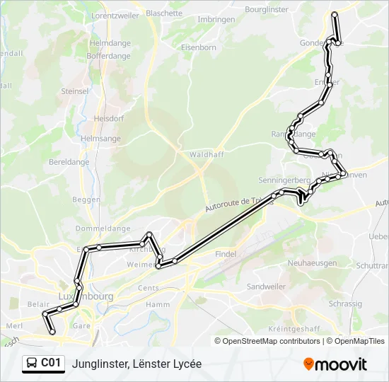 C01 Bus Line Map