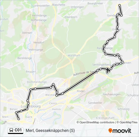C01 Bus Line Map
