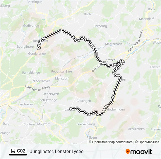 C02 Bus Line Map
