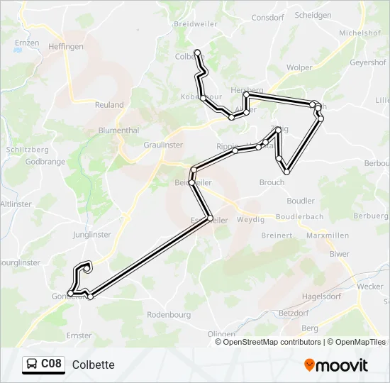 C08 Bus Line Map