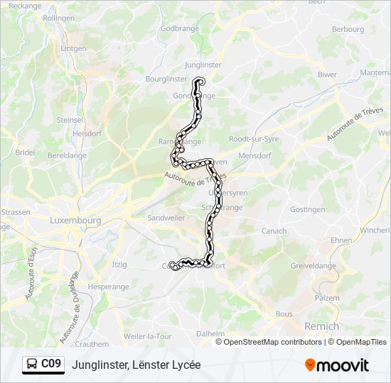 C09 bus Line Map