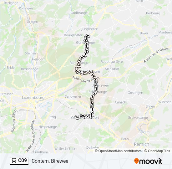 C09 bus Line Map