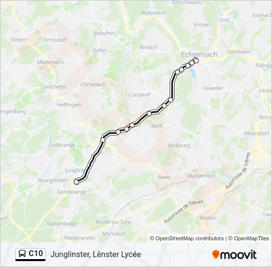 C10 Bus Line Map