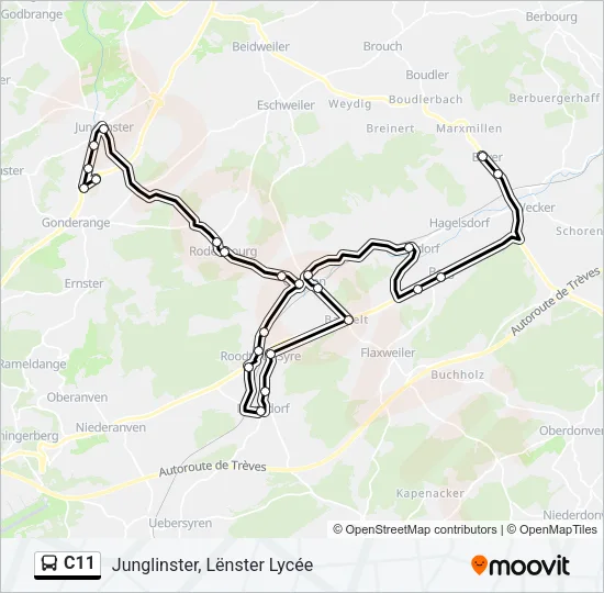 C11 Bus Line Map