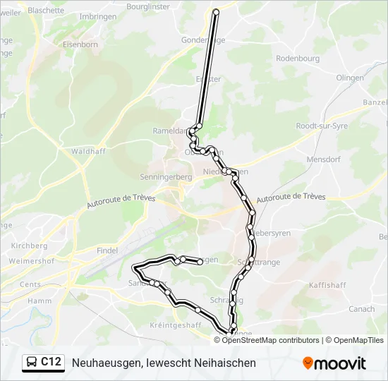 C12 Bus Line Map