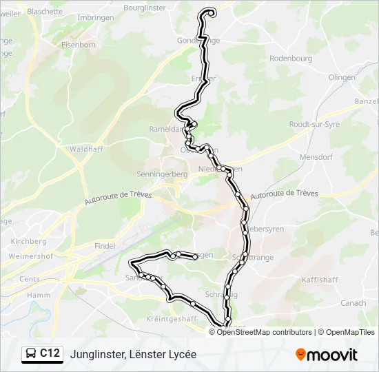 C12 Bus Line Map