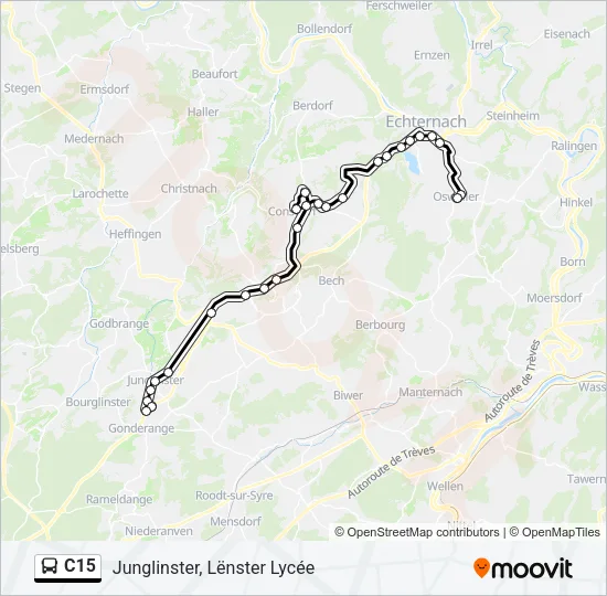 C15 Bus Line Map