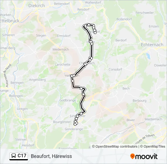 C17 Bus Line Map
