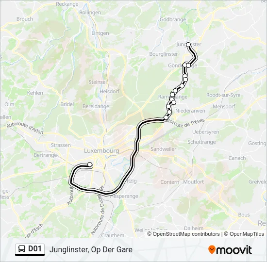 D01 Bus Line Map