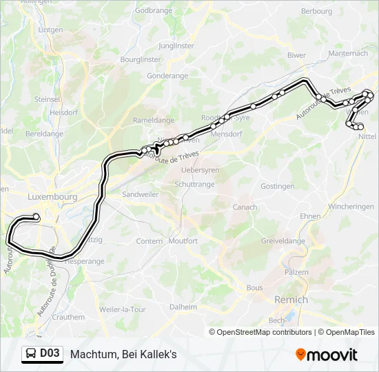 D03 Bus Line Map