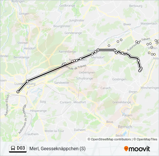 D03 Bus Line Map