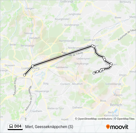 D04 Bus Line Map
