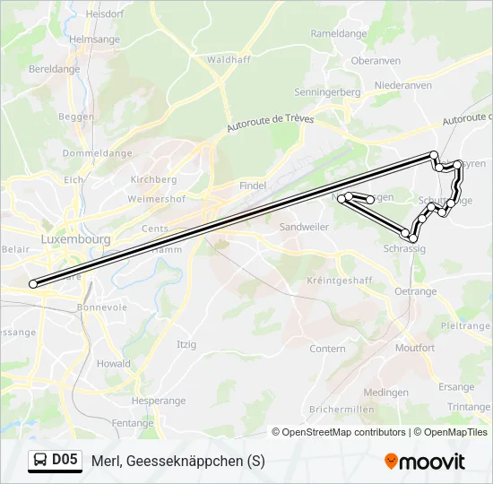D05 Bus Line Map