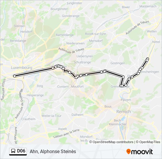 D06 bus Line Map