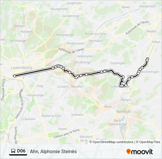 D06 Bus Line Map