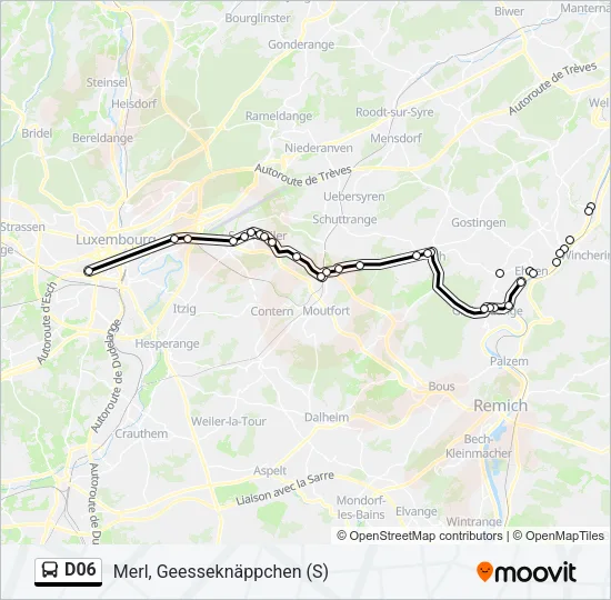 D06 Bus Line Map