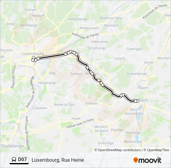 D07 Bus Line Map