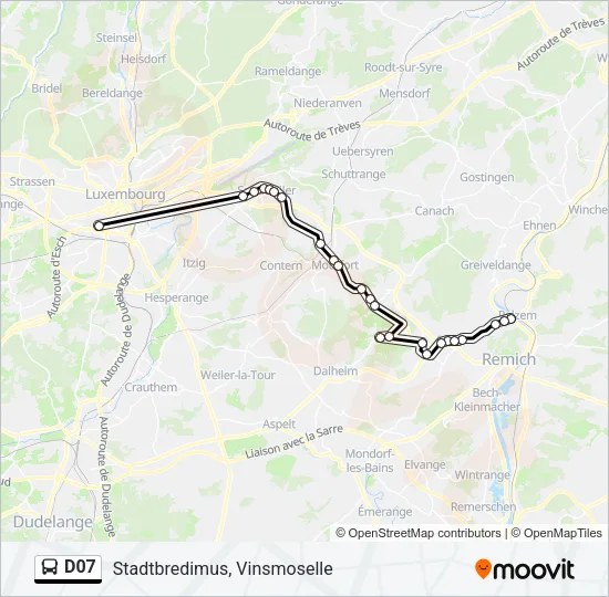 D07 Bus Line Map