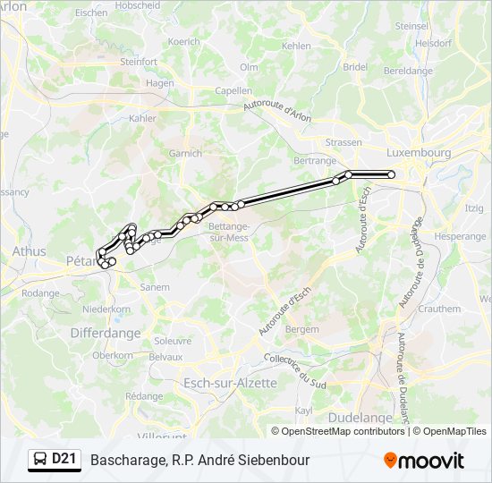 D21 bus Line Map